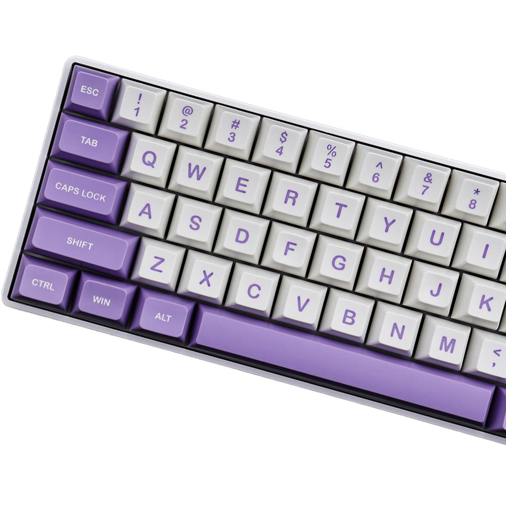 127 KEYS SA PROFILE Purple White keycaps