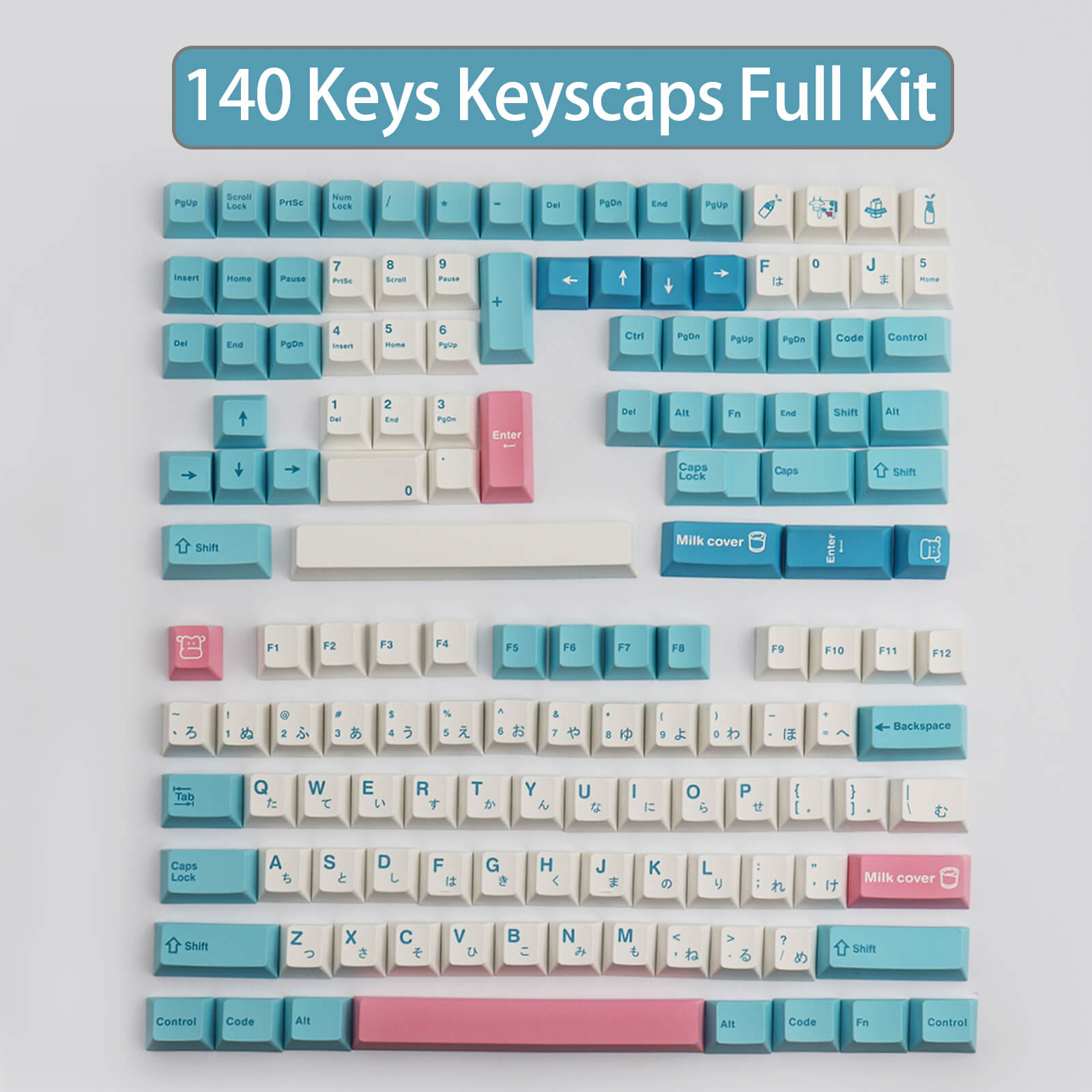 Milk Cover Keycaps