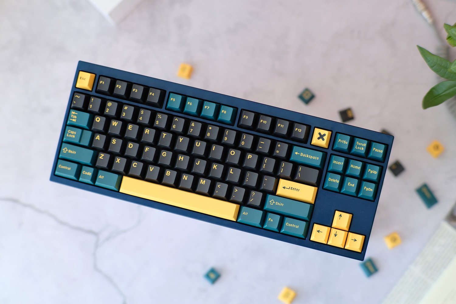 171 key ABS Double Shot  Marrs Green/Aero Keycaps