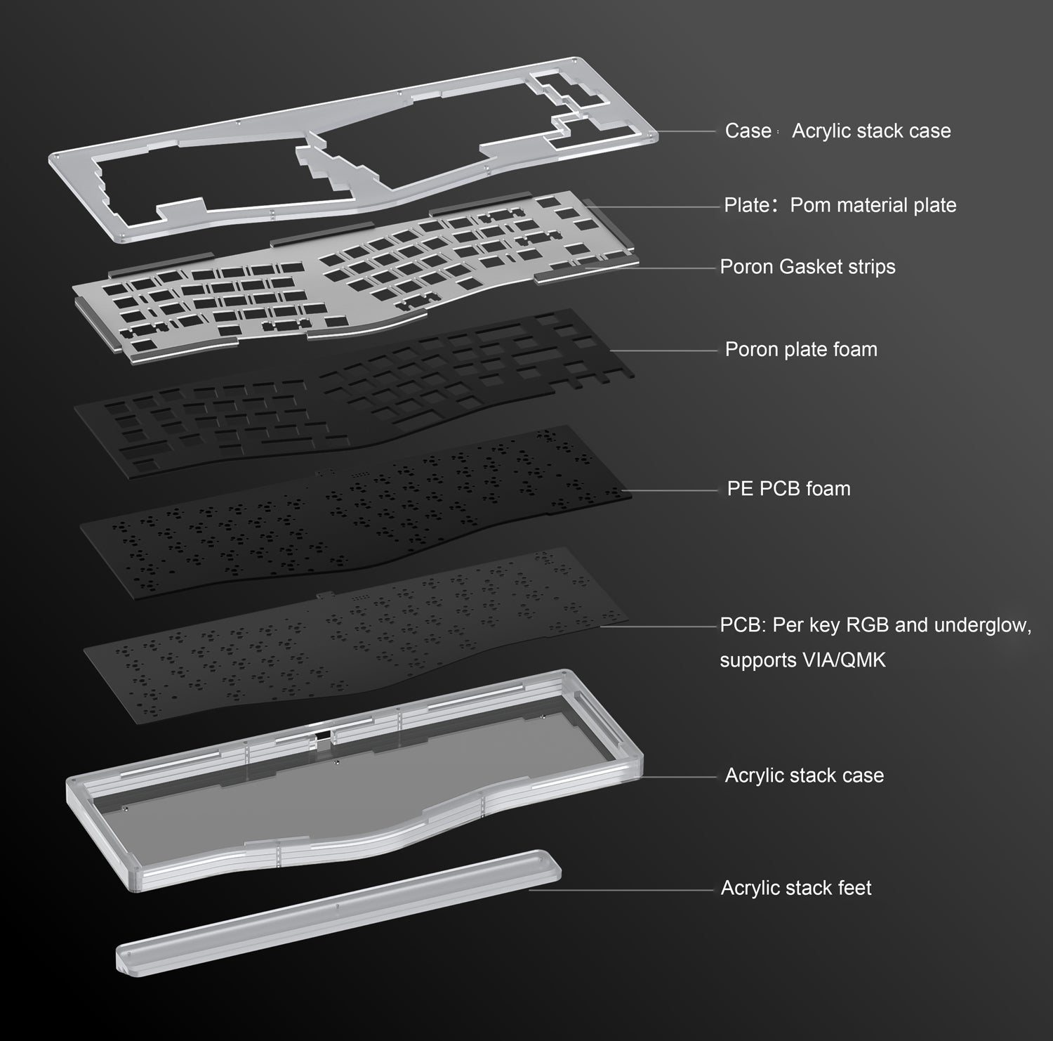 DKCAlice 66 Hot Swap Mechanical Keyboard Kit