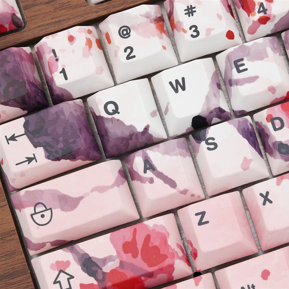 Ink Cherry Blossom Keycaps Set
