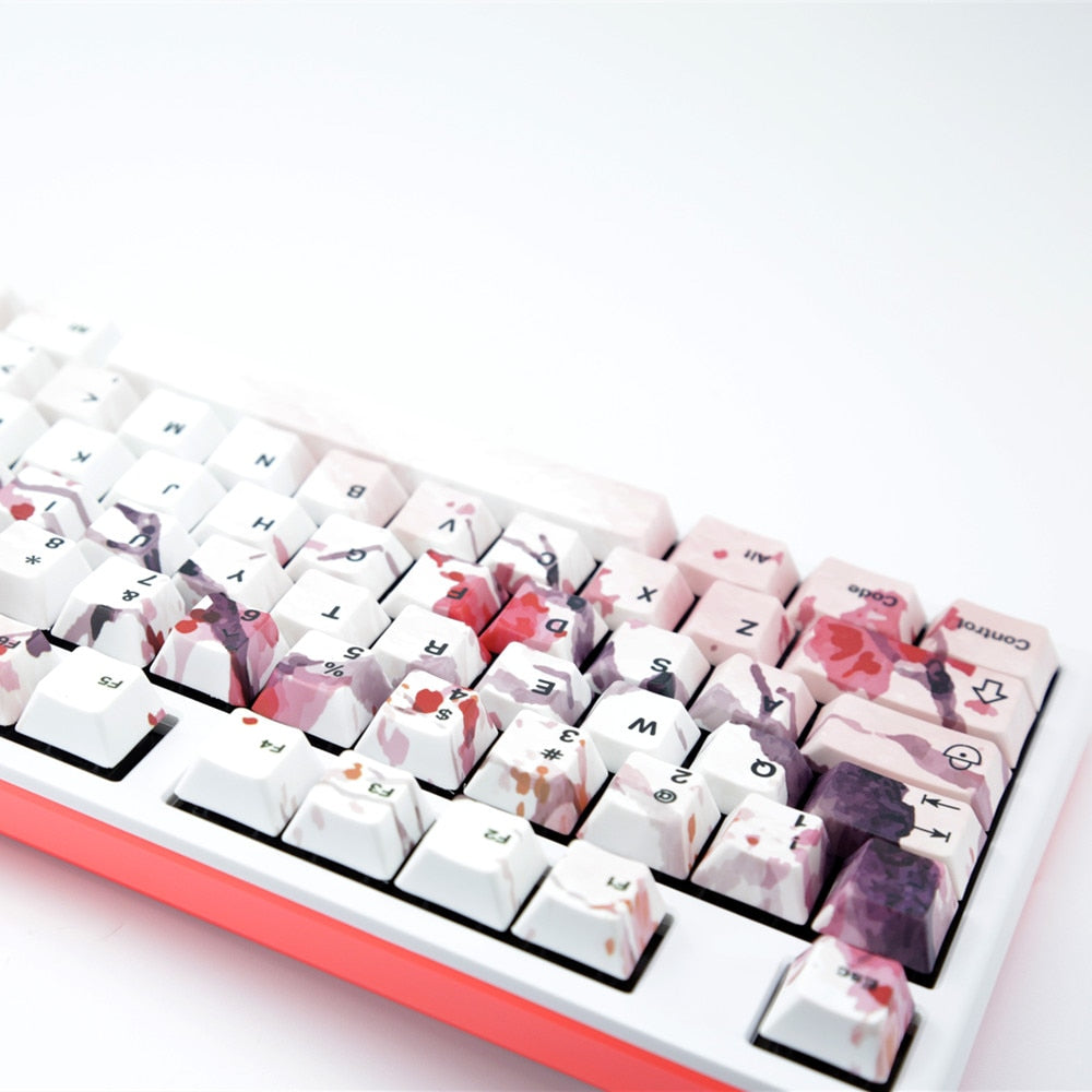 Ink Cherry Blossom Keycaps Set