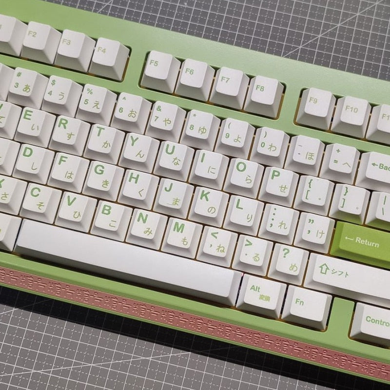 Spring Minimalist Green Keycaps