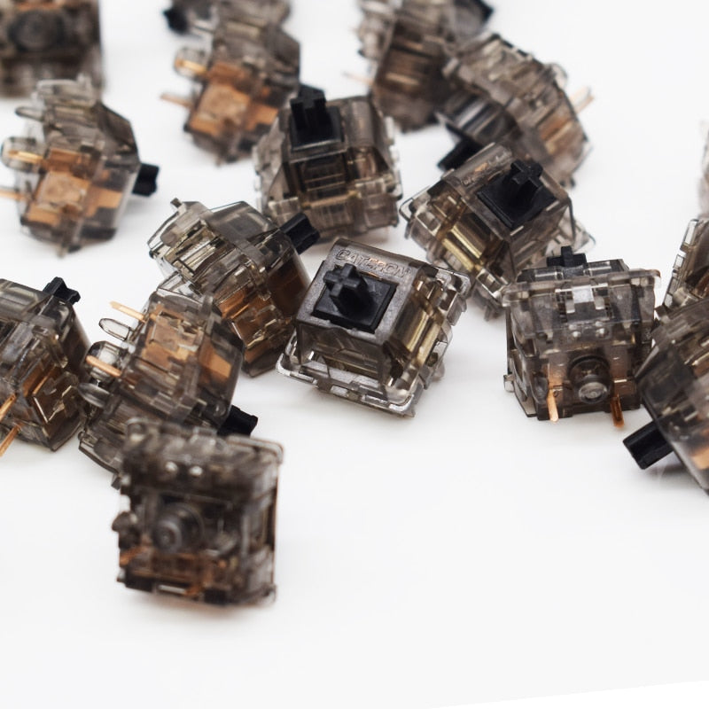 GATERON INK Custom Semi-Transparent Switch Black Plated Spring Linear ...