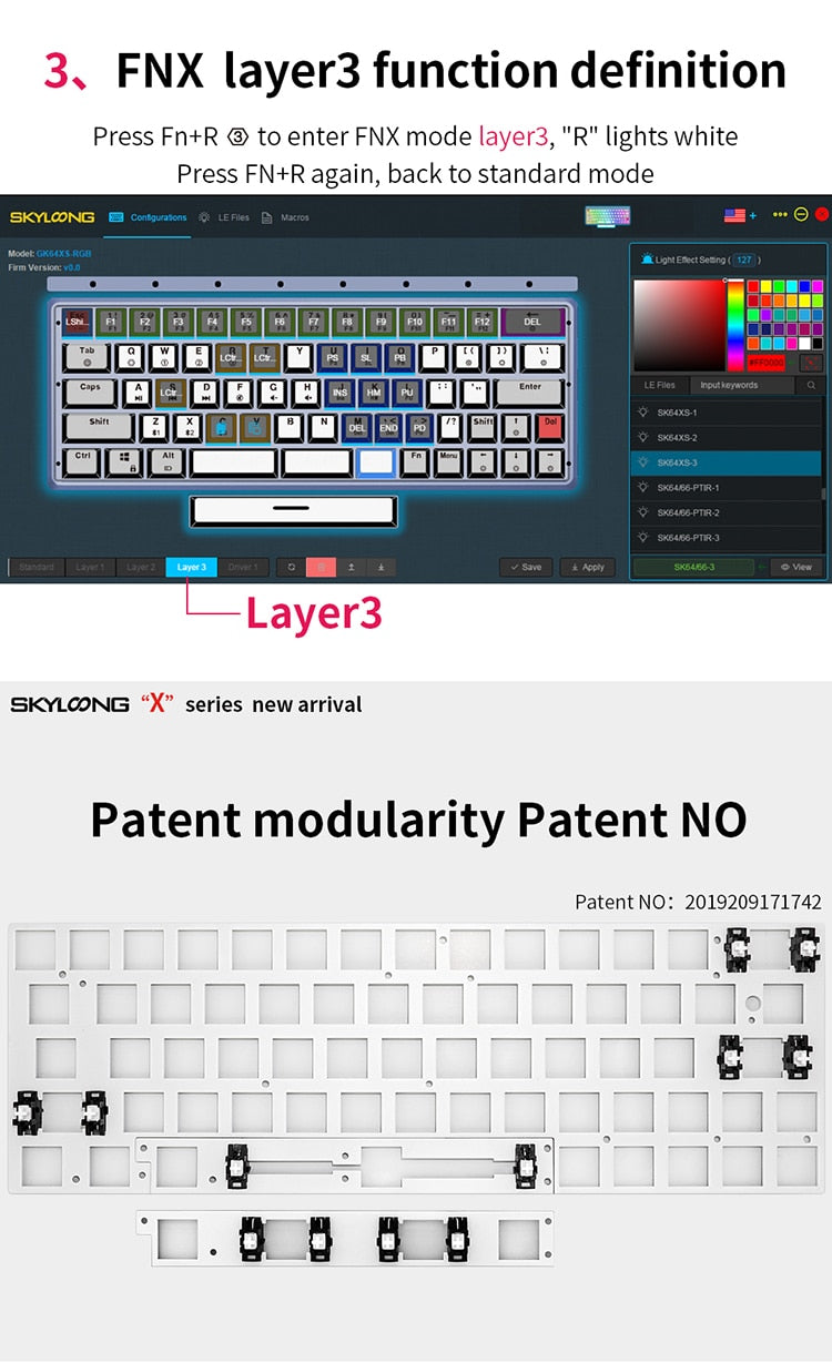 GK64X/XS Mechanical Keyboard Kit