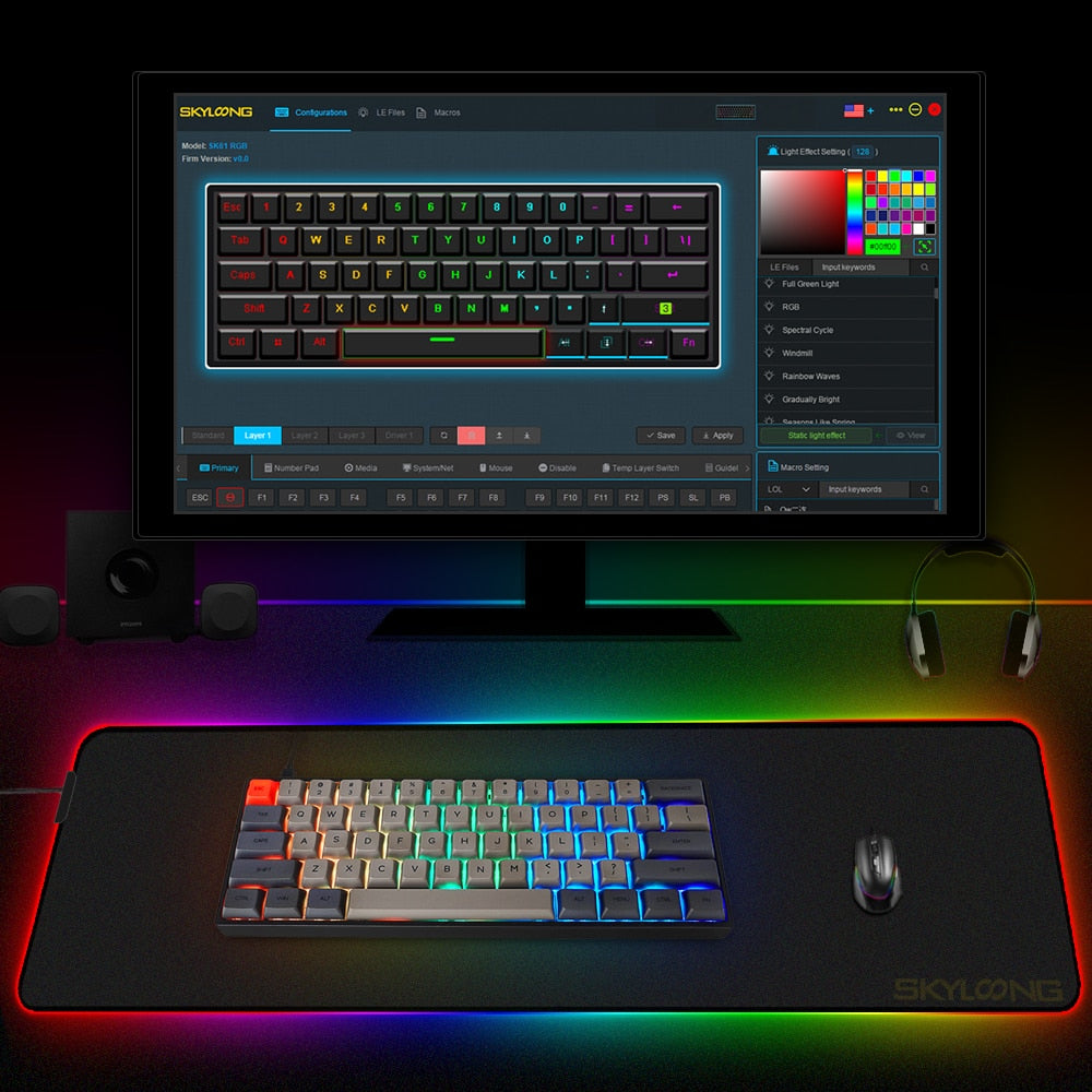 GK61S SK61S Hot Swap Mechanical Keyboard