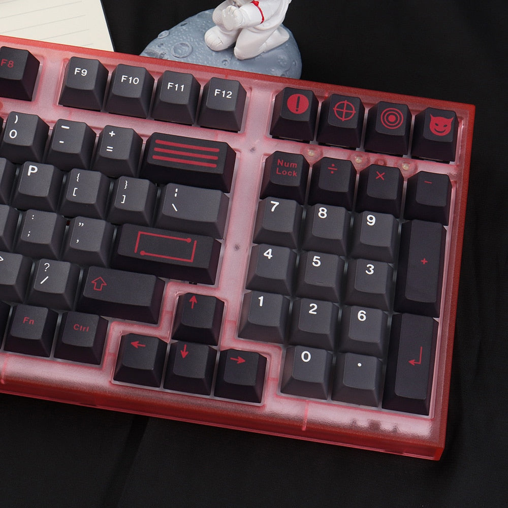 129 Keys PBT DYE-SUB Evil Dolch Keycaps
