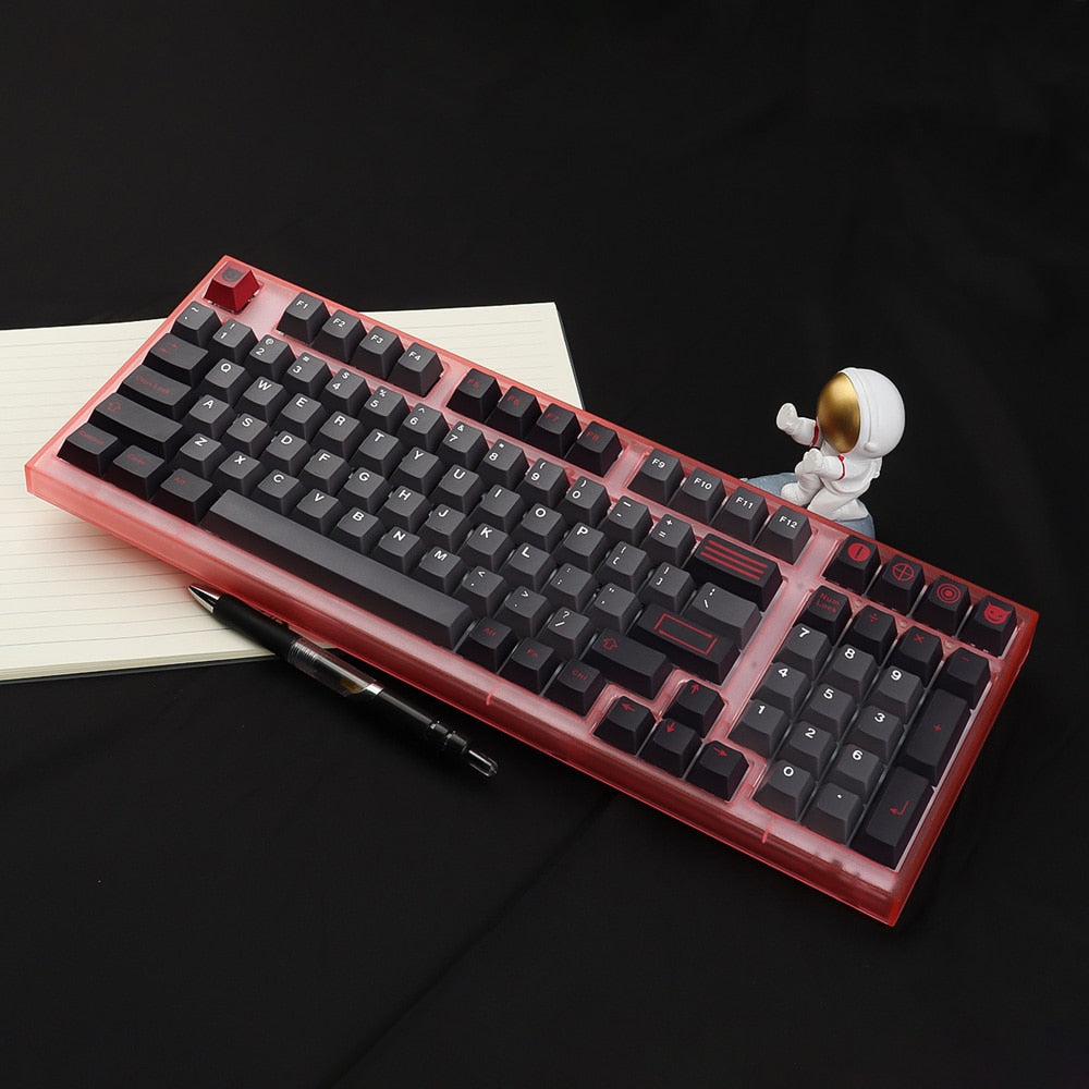 129 Keys PBT DYE-SUB Evil Dolch Keycaps