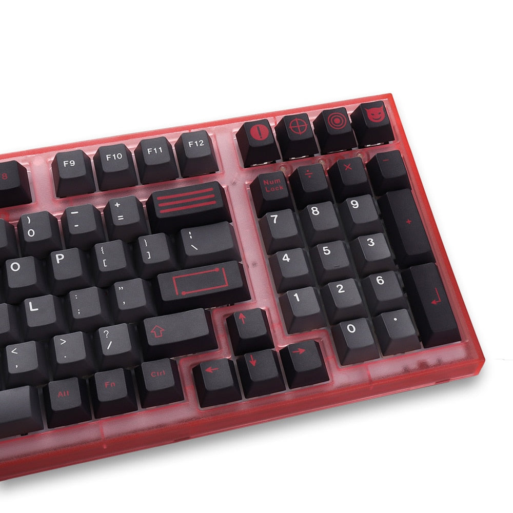 129 Keys PBT DYE-SUB  Evil Dolch Keycaps