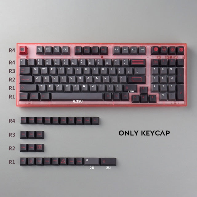129 Keys PBT DYE-SUB Evil Dolch Keycaps